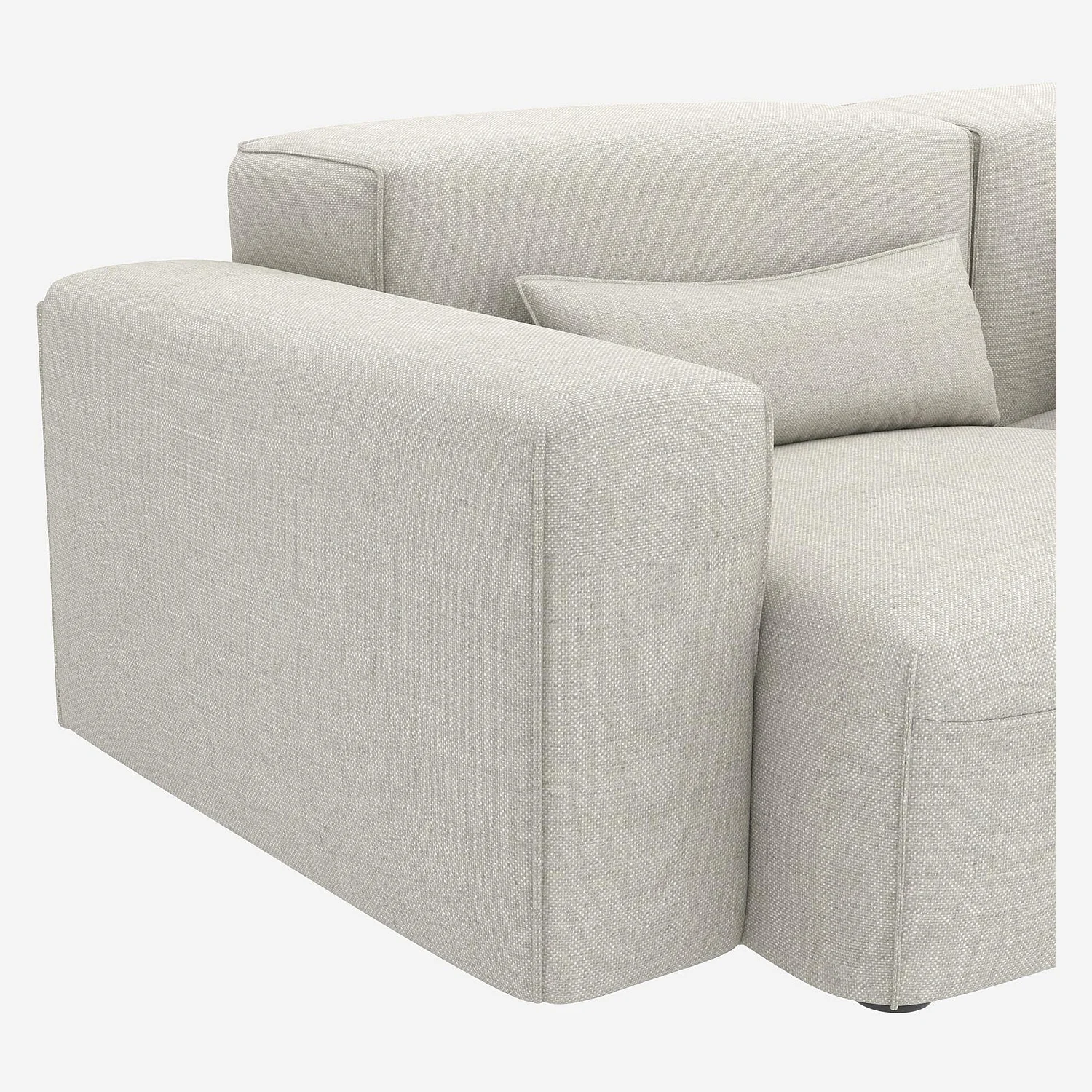 Canapé 3 places en tissu - Beige mélangé - 3