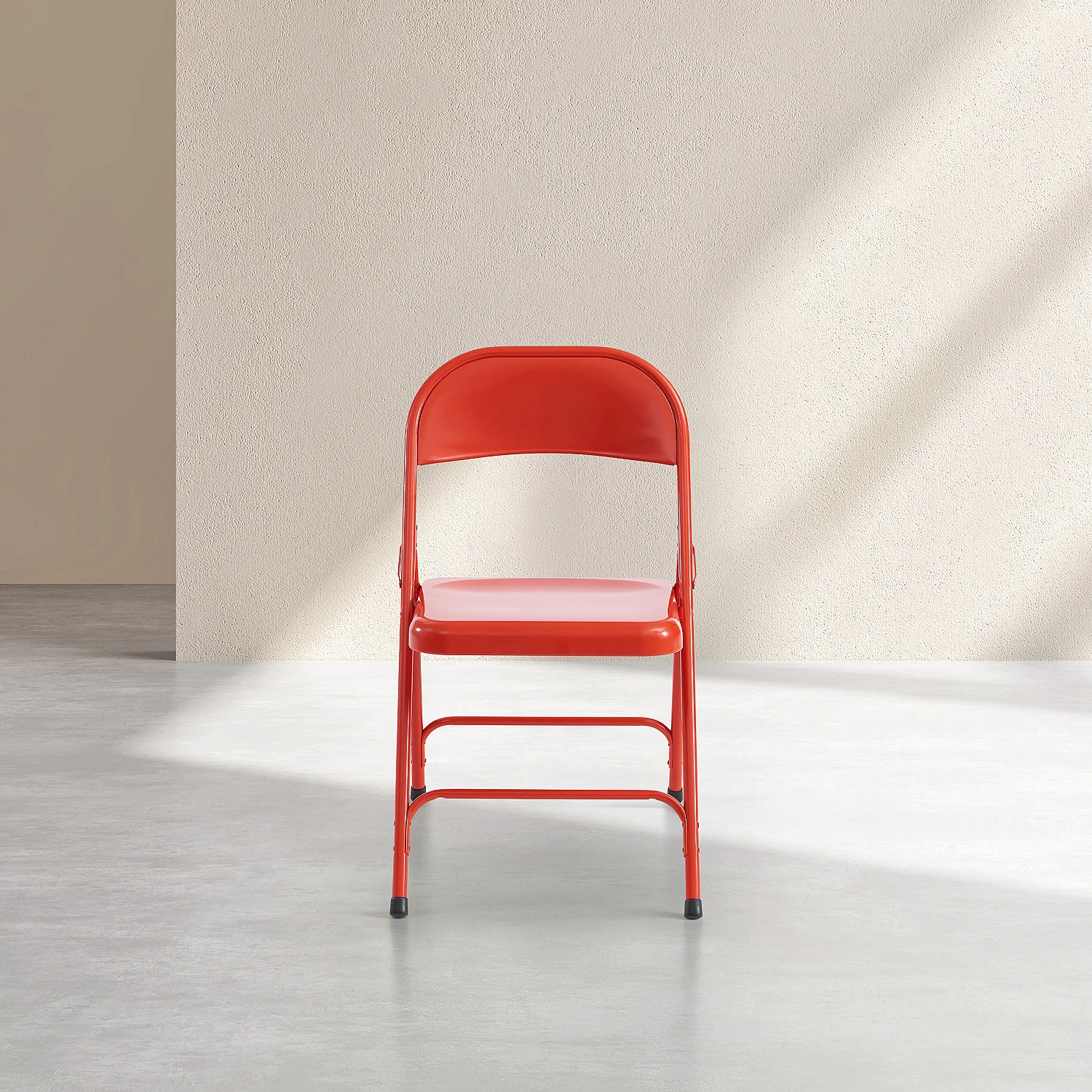 Sedia pieghevole in acciaio laccato - Rosso papavero - 4