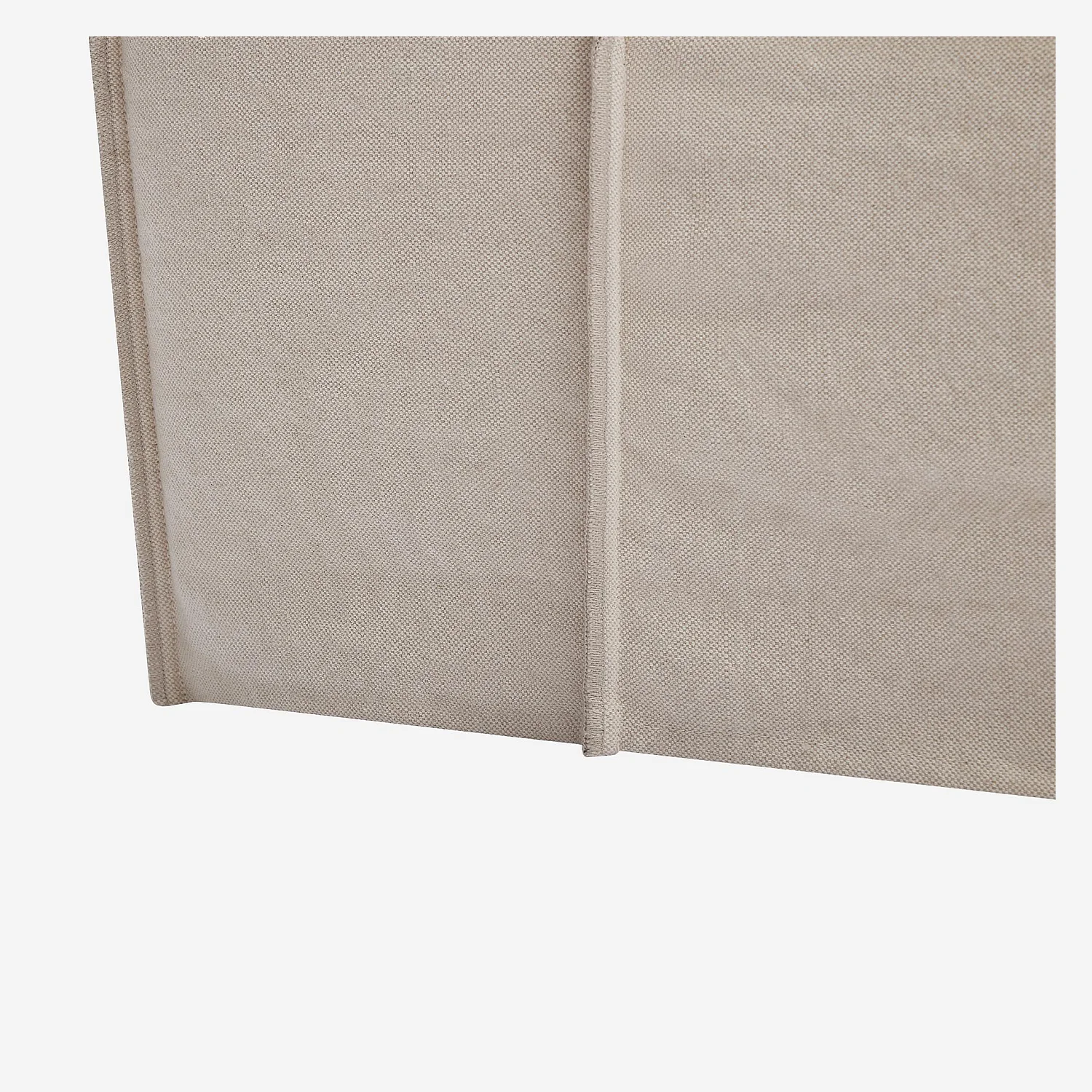 Canapé d'angle droit déhoussable en coton et lin garni de plumes - Sable blanc - 6