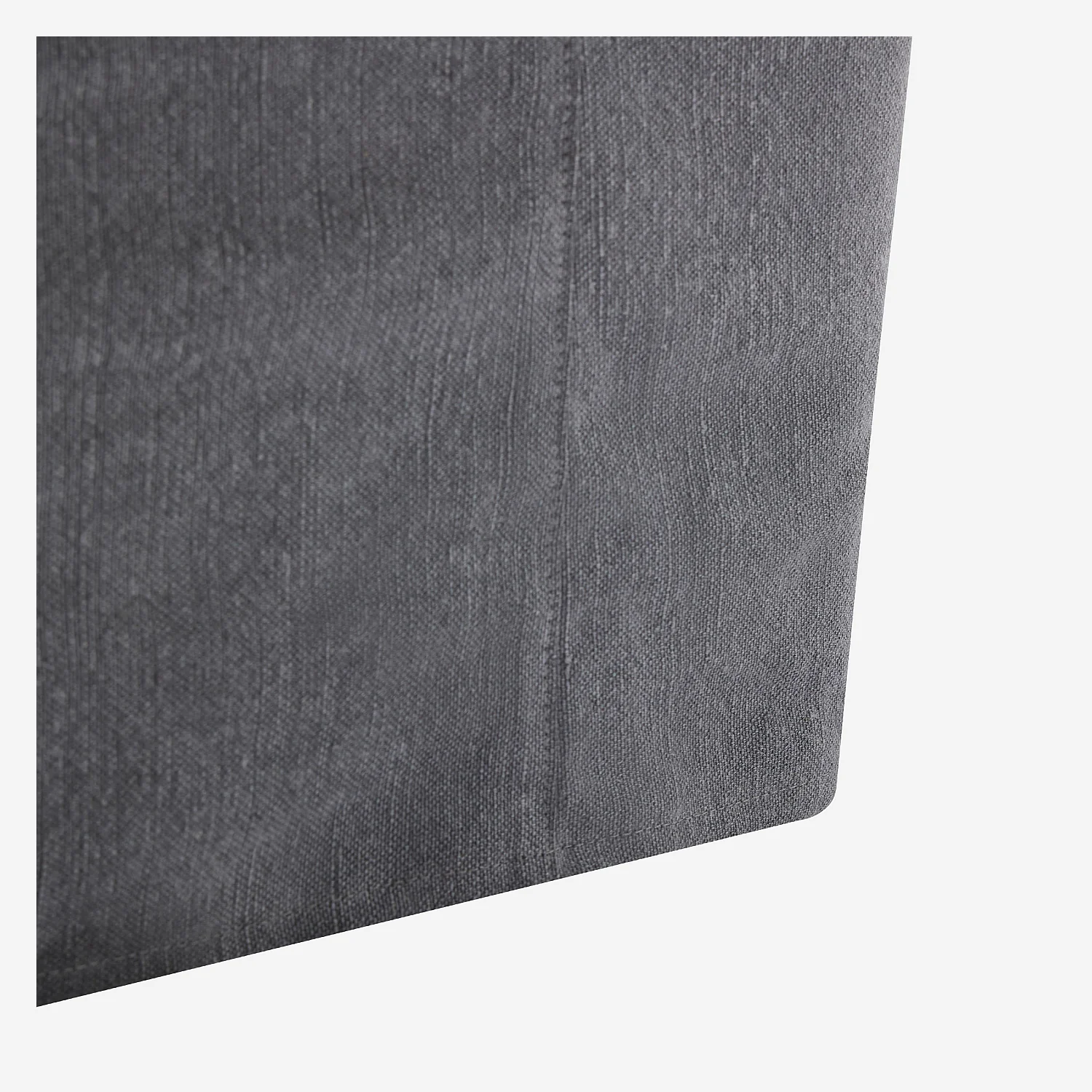 Canapé 3 places déhoussable en coton et lin garni de plumes - Gris ardoise - 6