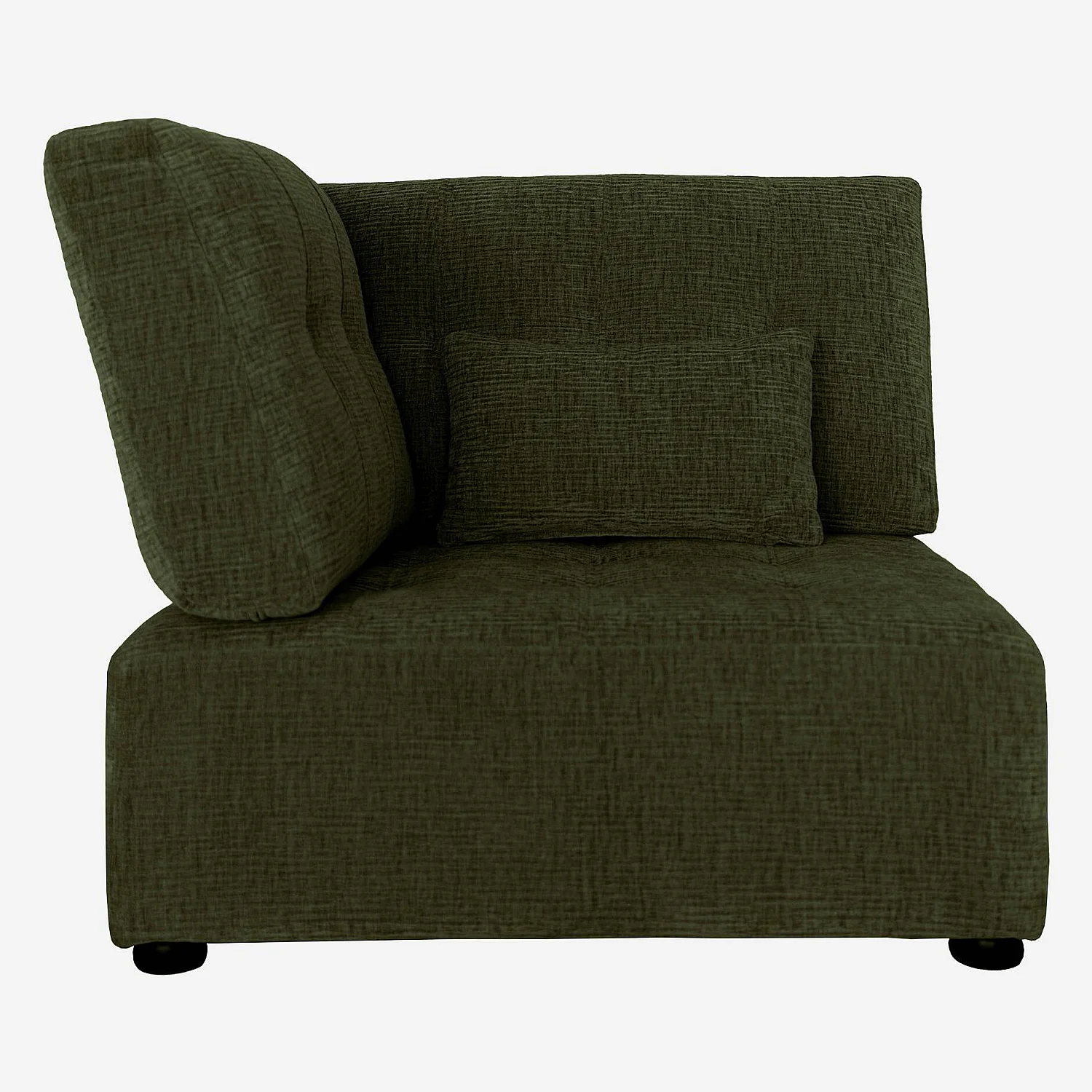 Sessel - Ecke links - Strukturstoff - Khakigrün - 1