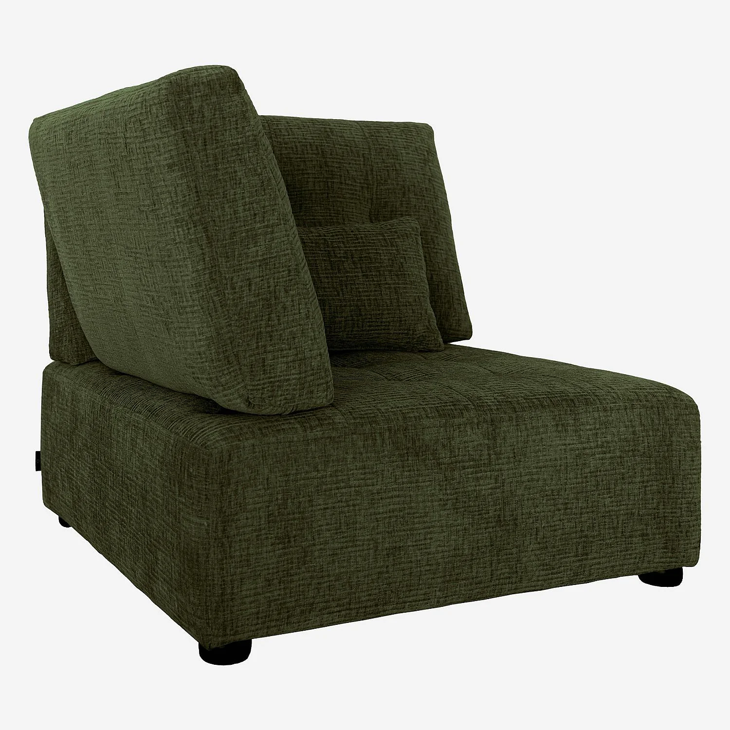 Sessel - Ecke links - Strukturstoff - Khakigrün - 3