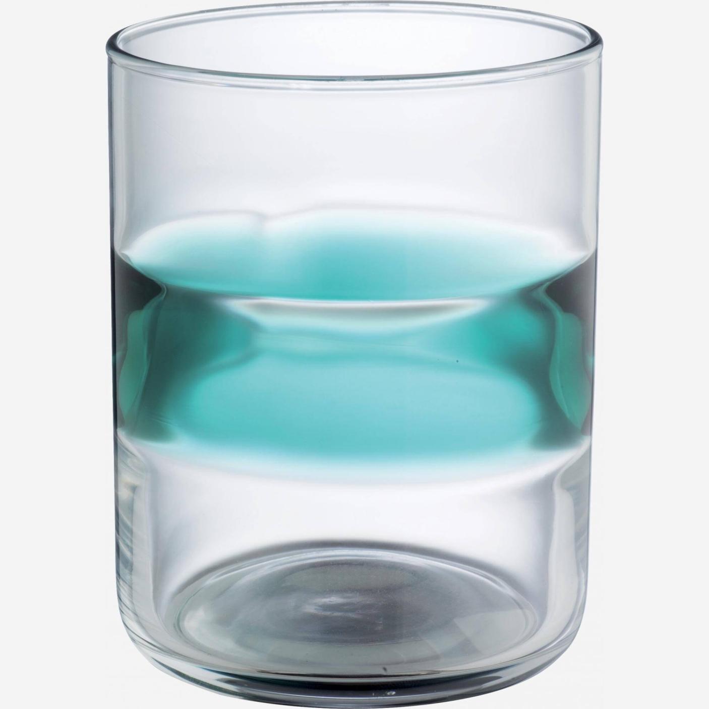 Glass tumbler - 10 cm - Blue (Set of 6)