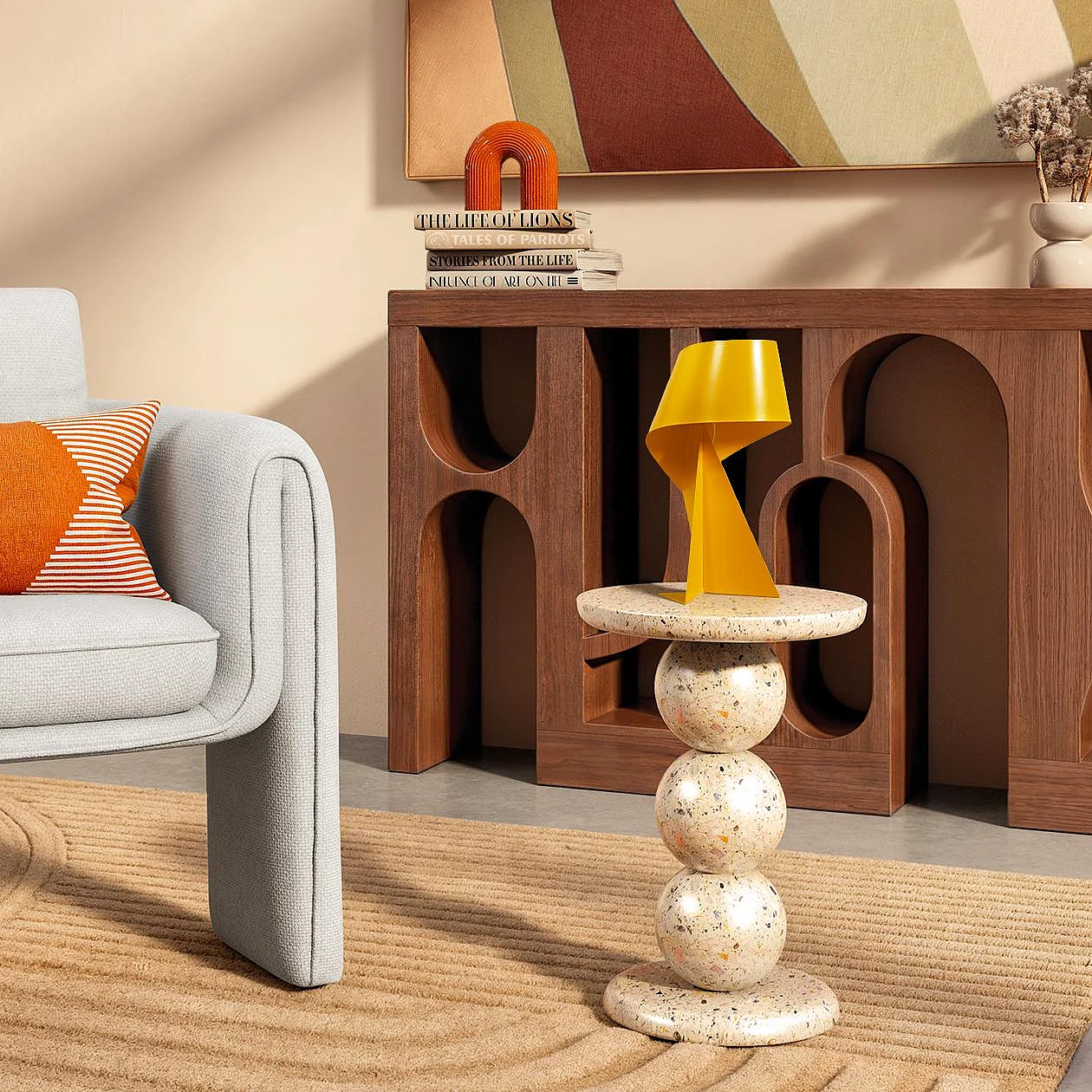 Limited Edition - Tafellamp van metaal - Zonnegeel - 35 cm - Design by Claire Norcross - 8