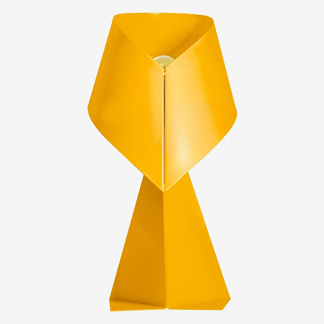 Limited Edition - Tafellamp van metaal - Zonnegeel - 35 cm - Design by Claire Norcross - 9