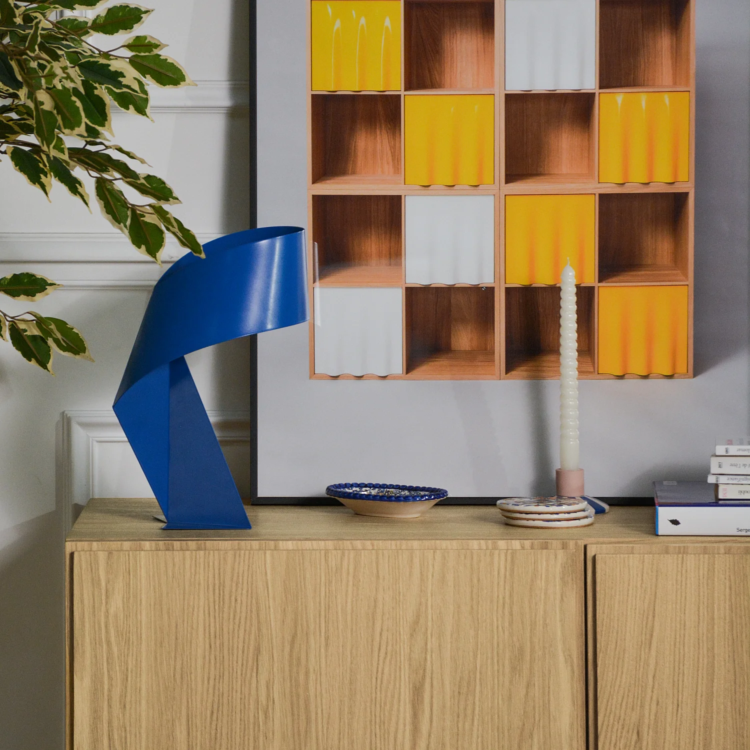 Édition limitée - Lampe de table en métal - 35 cm - Bleu Pacifique - Design by Claire Norcross - 3