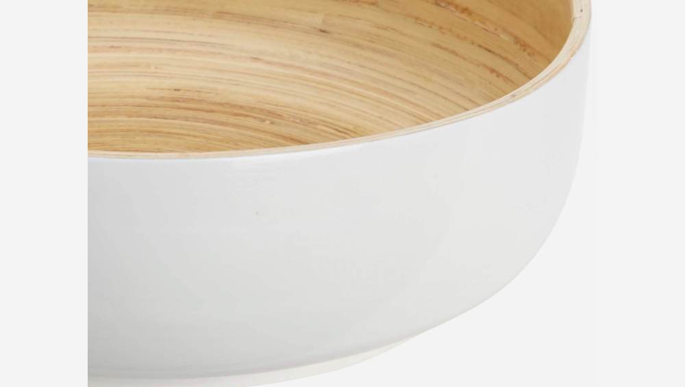 Bamboo salad bowl - 30 cm - White