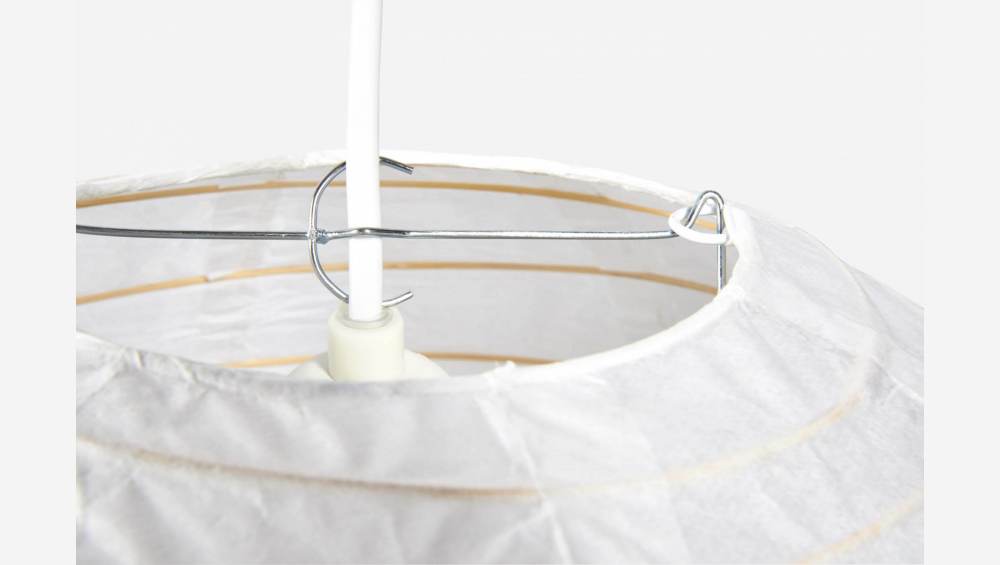 Abat-jour pour suspension rond en papier - 40 cm - Blanc