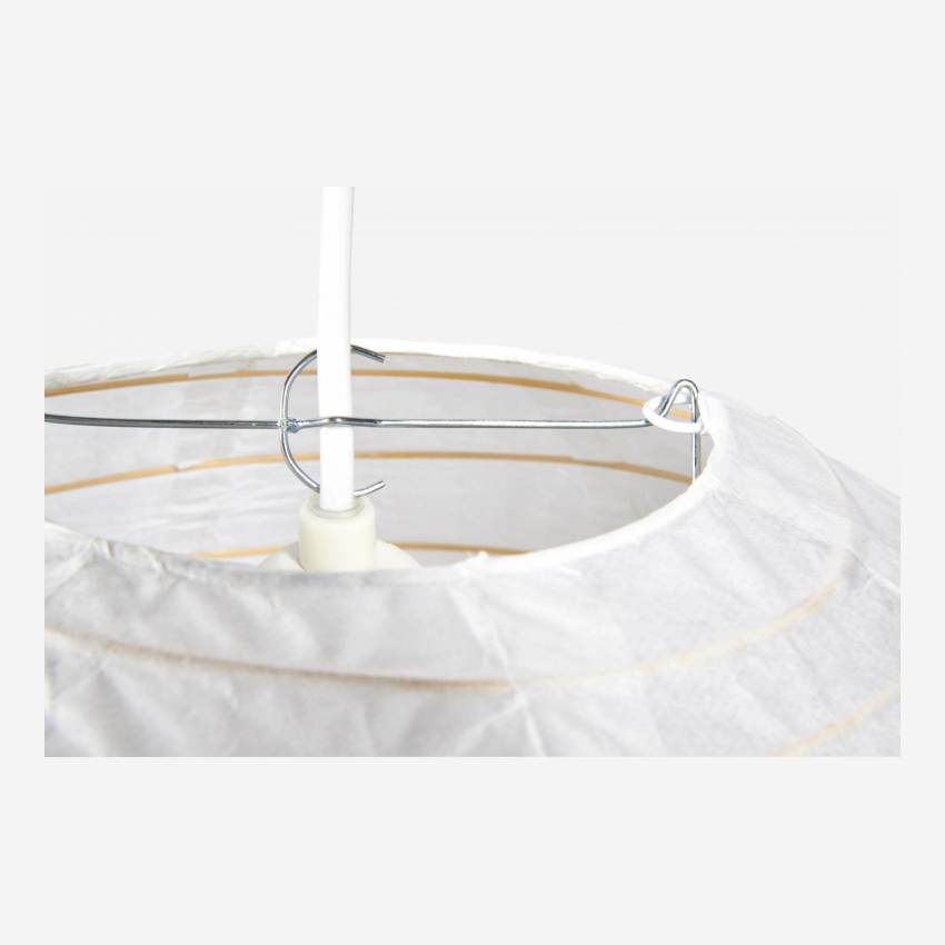 Abat-jour pour suspension rond en papier - 40 cm - Blanc