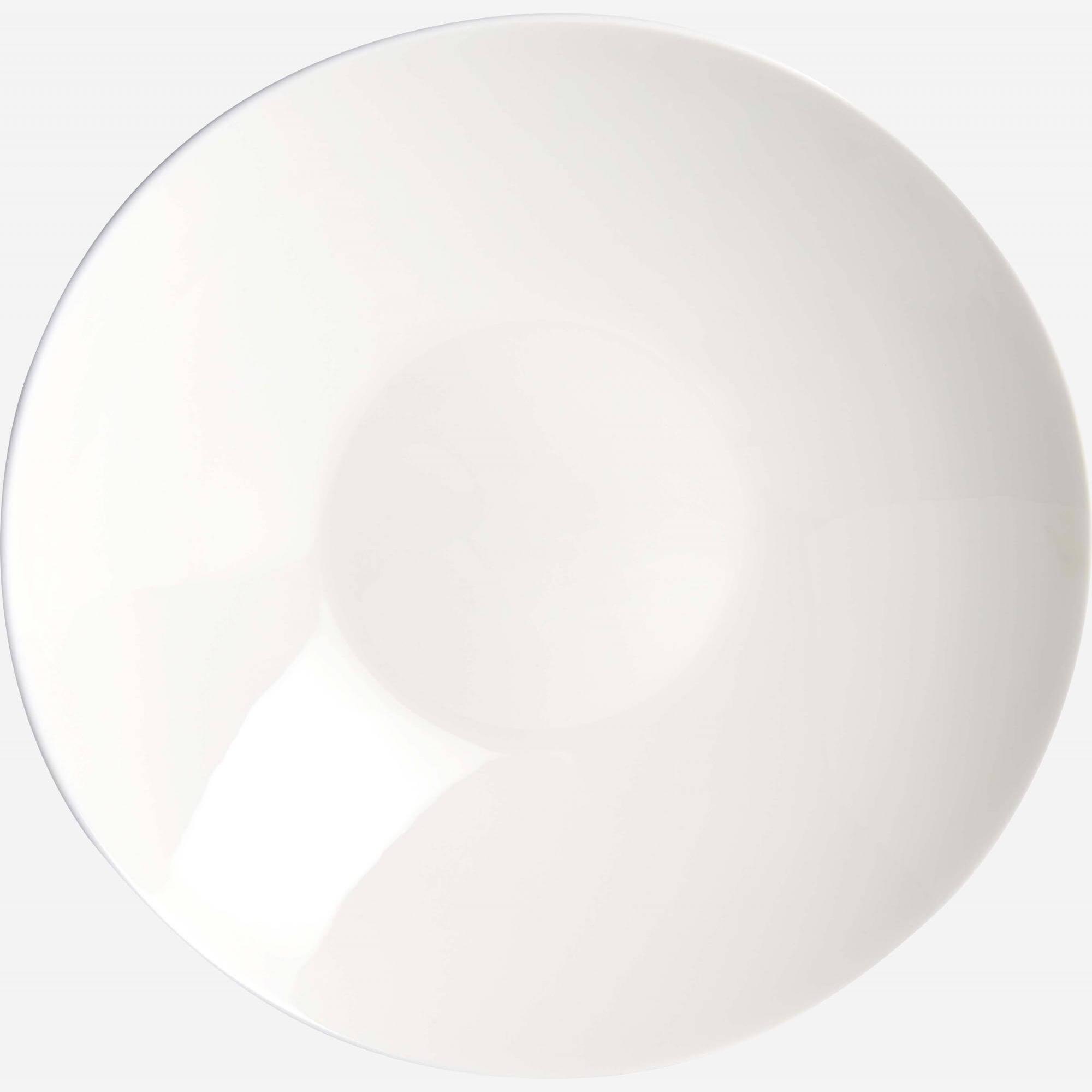 Prato de massa de porcelana - 24 cm - Branco ()