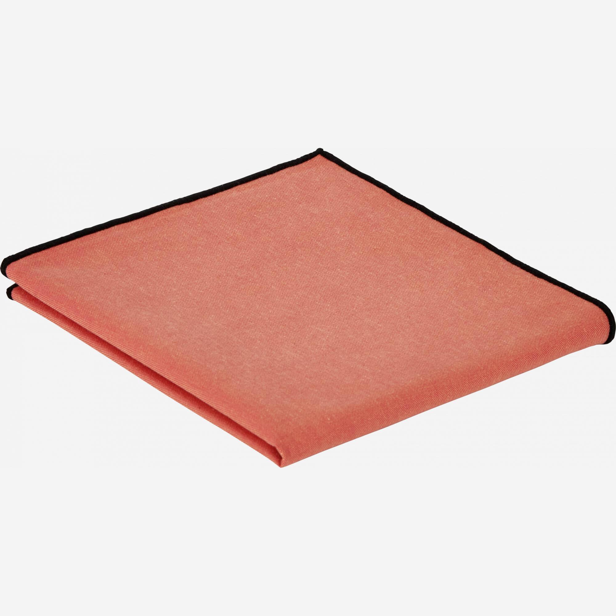 Serviette de table Gwen 45x45 en lin corail (Lot de 4)