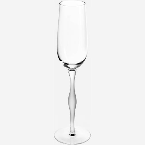 GLITZ/ CHAMPAGNE GLASS WITH FROSTED STEM  ()