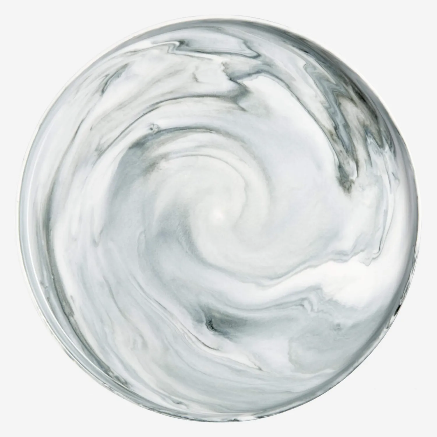 Assiette plate 24,5 cm en porcelaine grise (Lot de 4) - 1