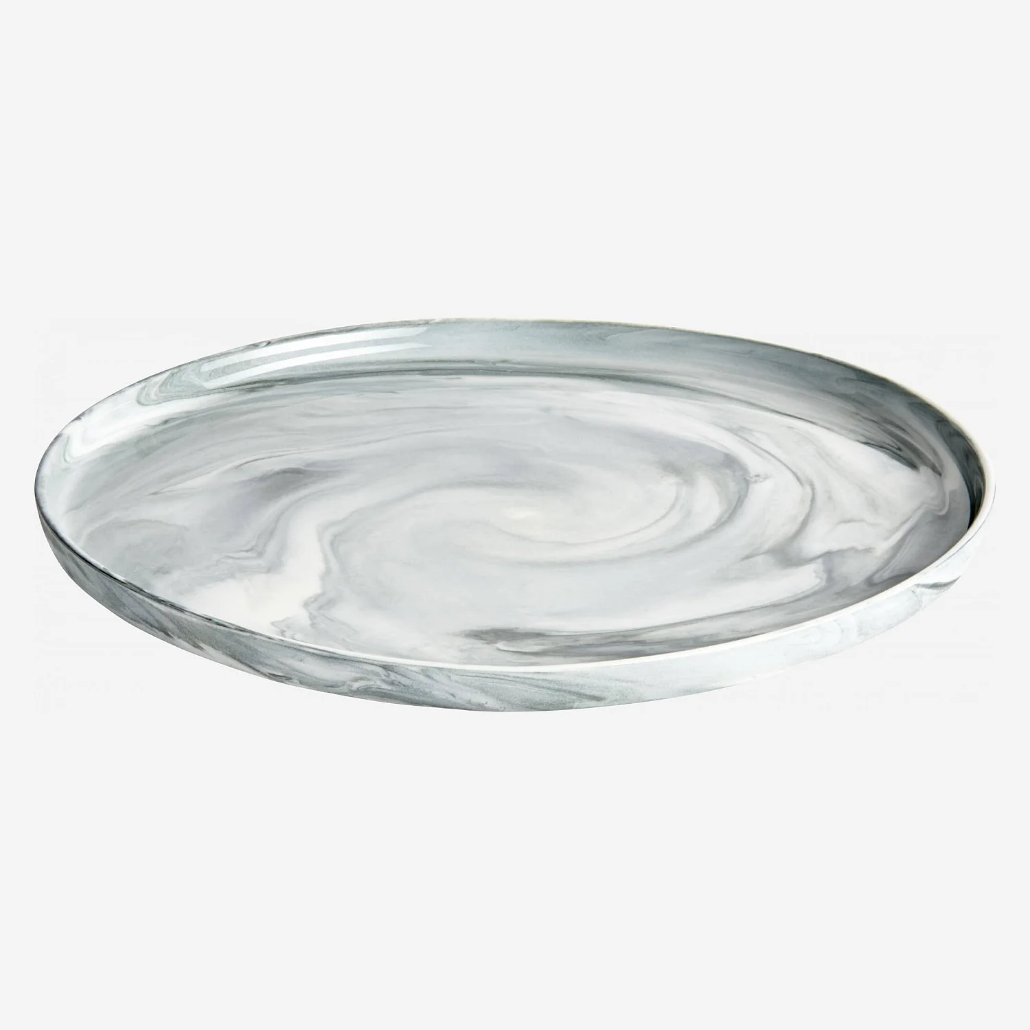 Assiette plate 24,5 cm en porcelaine grise (Lot de 4) - 4