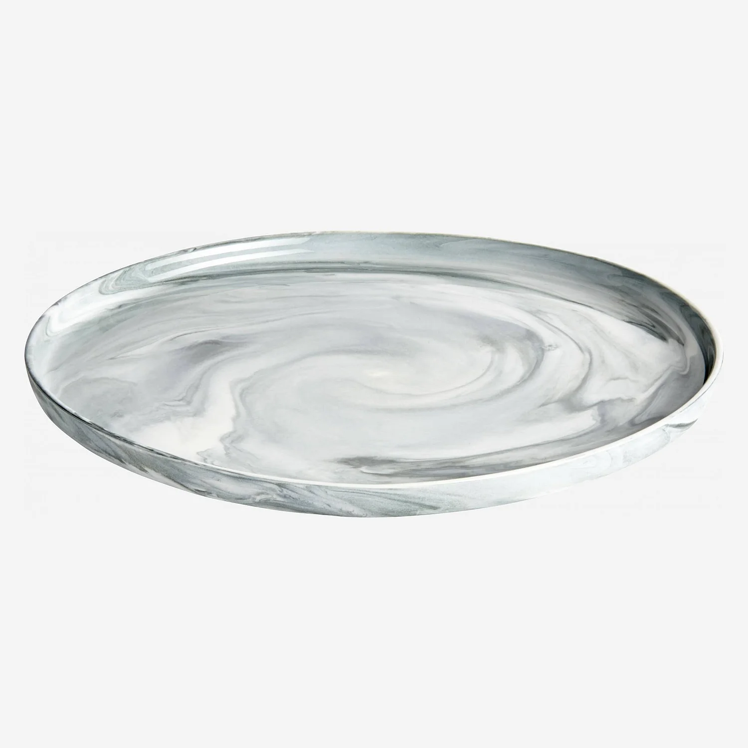 Assiette plate 24,5 cm en porcelaine grise (Lot de 4) - 4