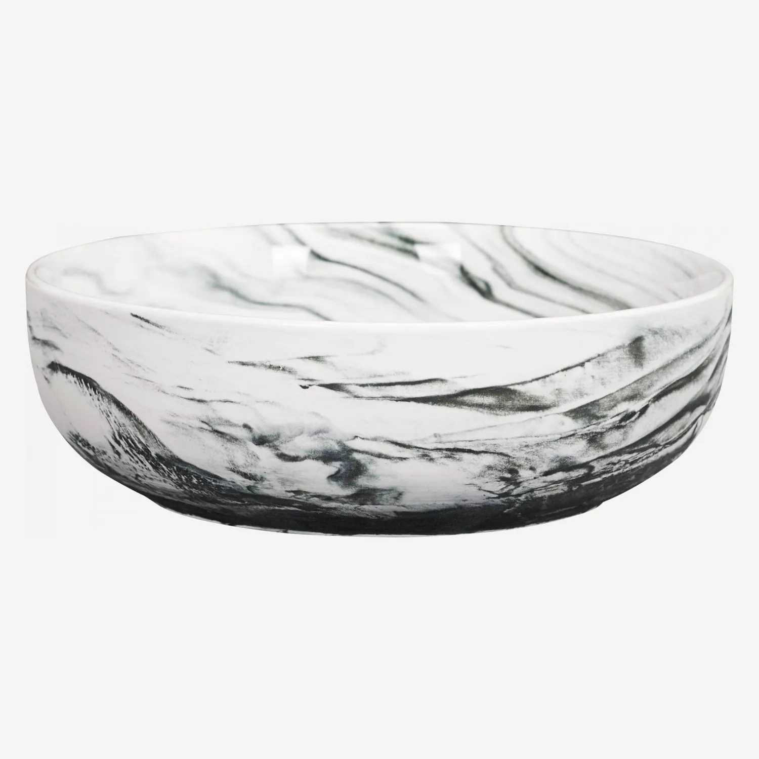 Assiette à soupe 14cm en porcelaine grise (Lot de 4) - 1