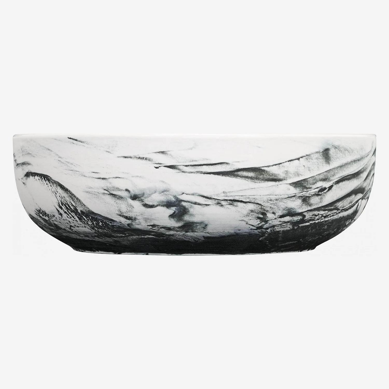 Assiette à soupe 14cm en porcelaine grise (Lot de 4) - 3