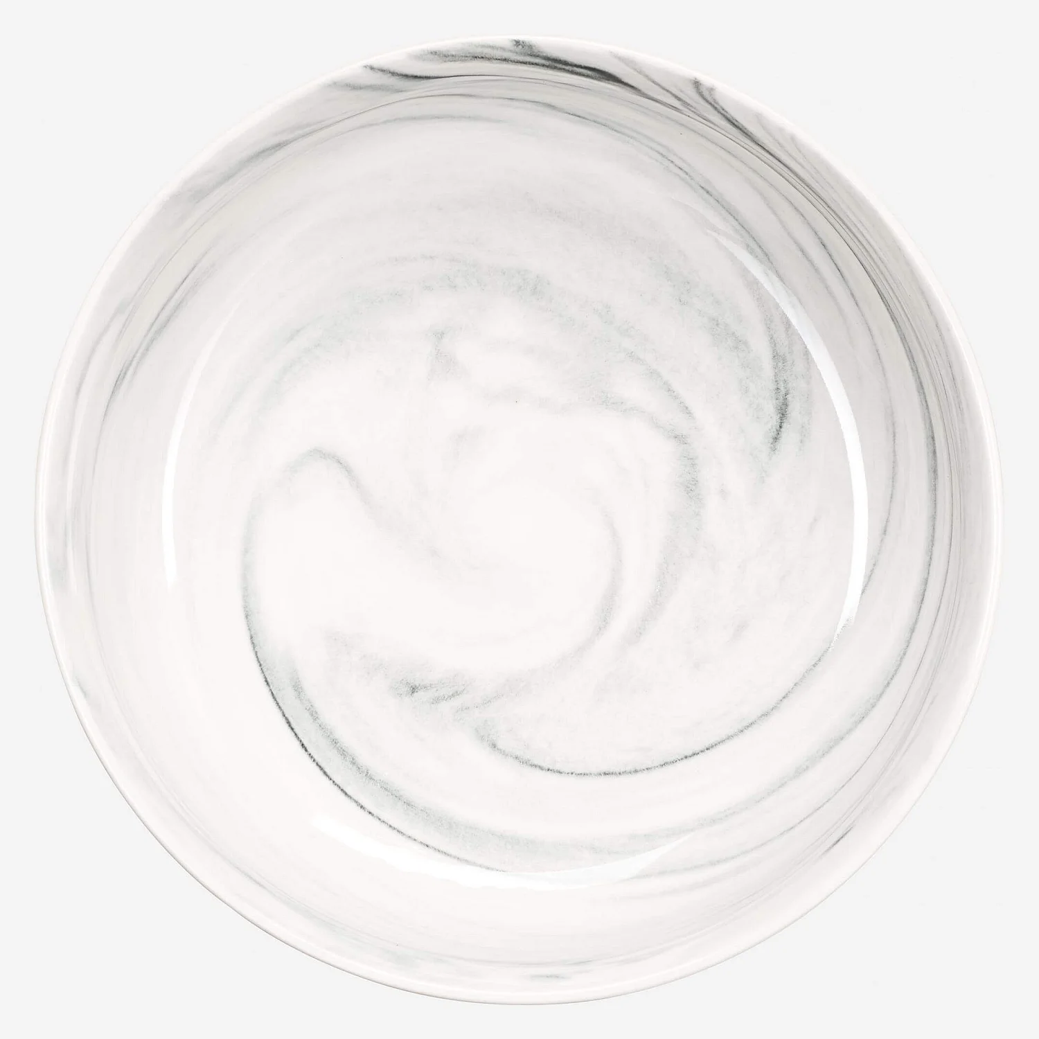 Assiette à soupe 14cm en porcelaine grise (Lot de 4) - 4