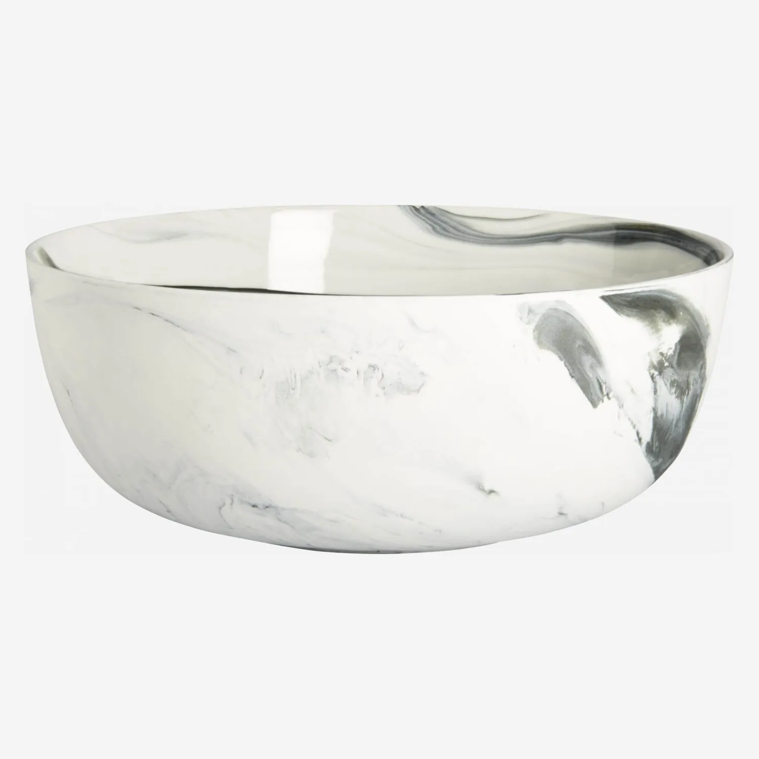 Saladier en porcelaine - 21,5 cm - Gris (Lot de 2) - 1
