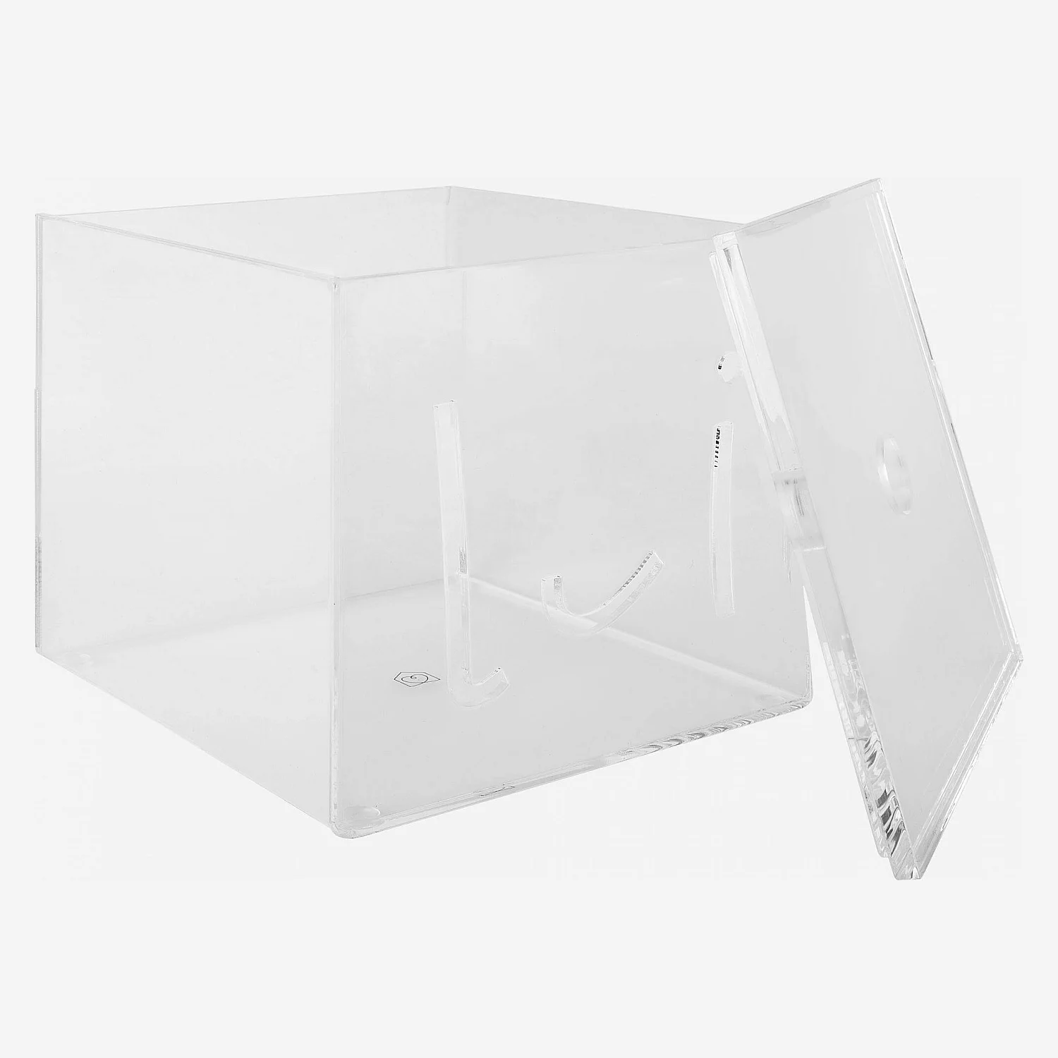 Boîte en acrylique - 14 x 14 x 12,5 cm - Transparent (Lot de 4) - 4