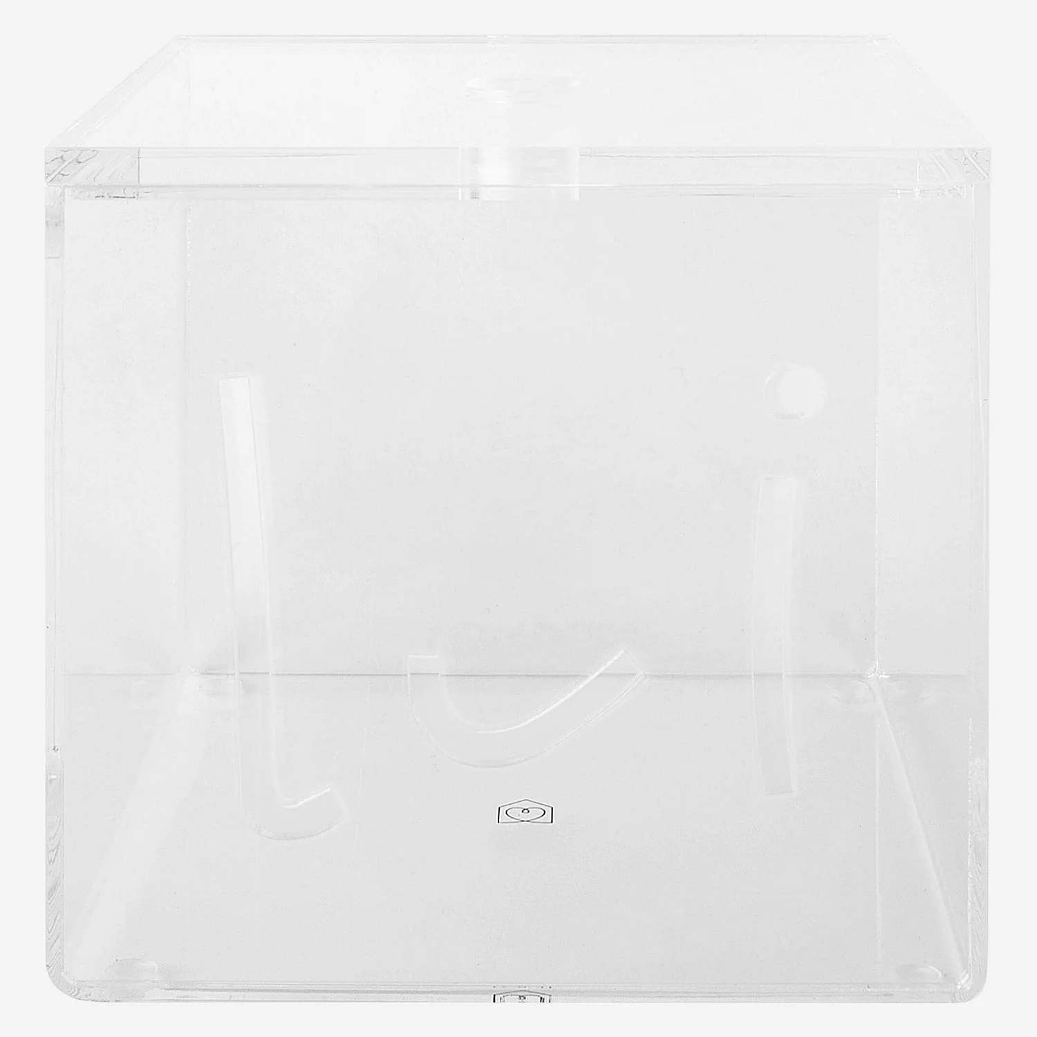 Boîte en acrylique - 14 x 14 x 12,5 cm - Transparent (Lot de 4) - 1