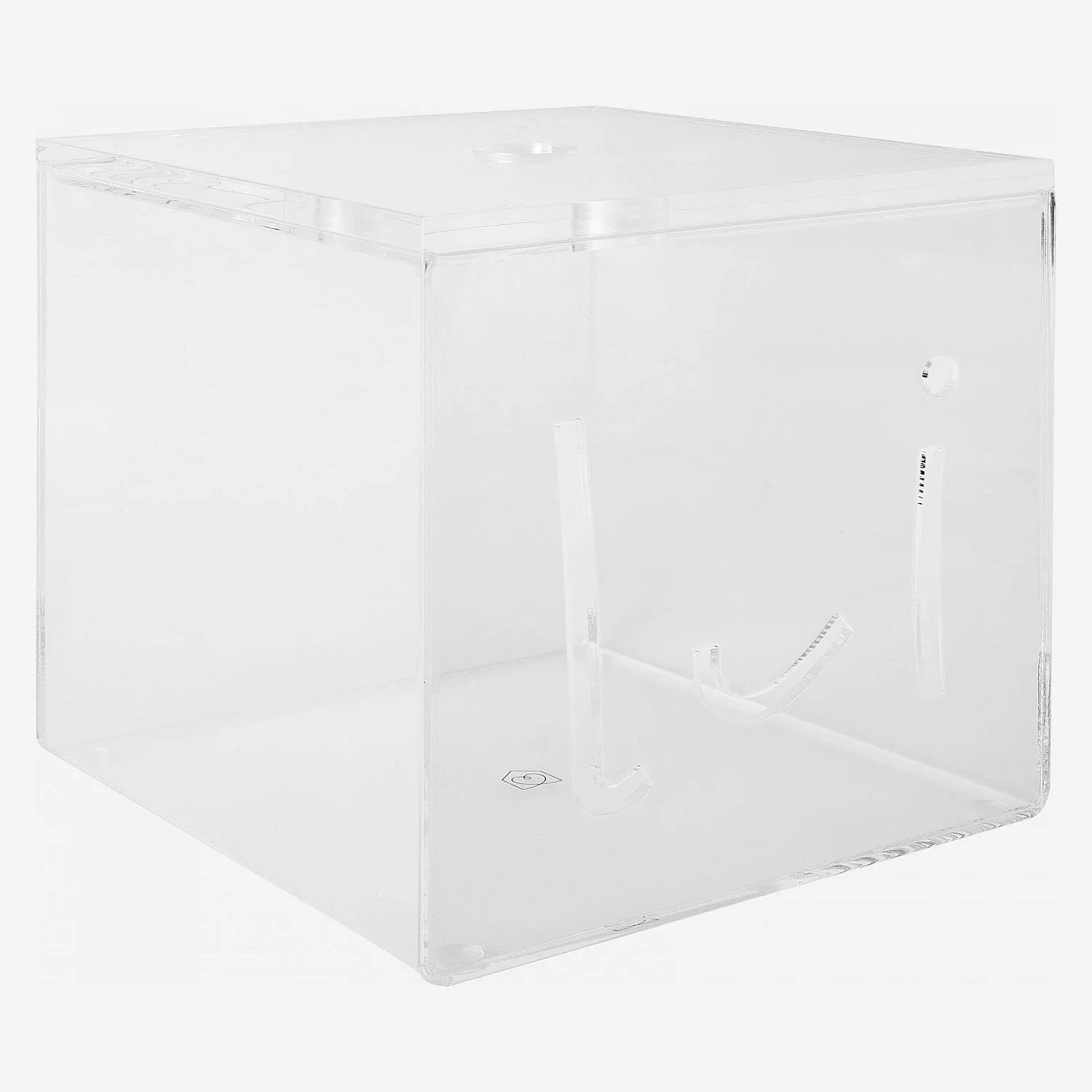 Boîte en acrylique - 14 x 14 x 12,5 cm - Transparent (Lot de 4) - 3