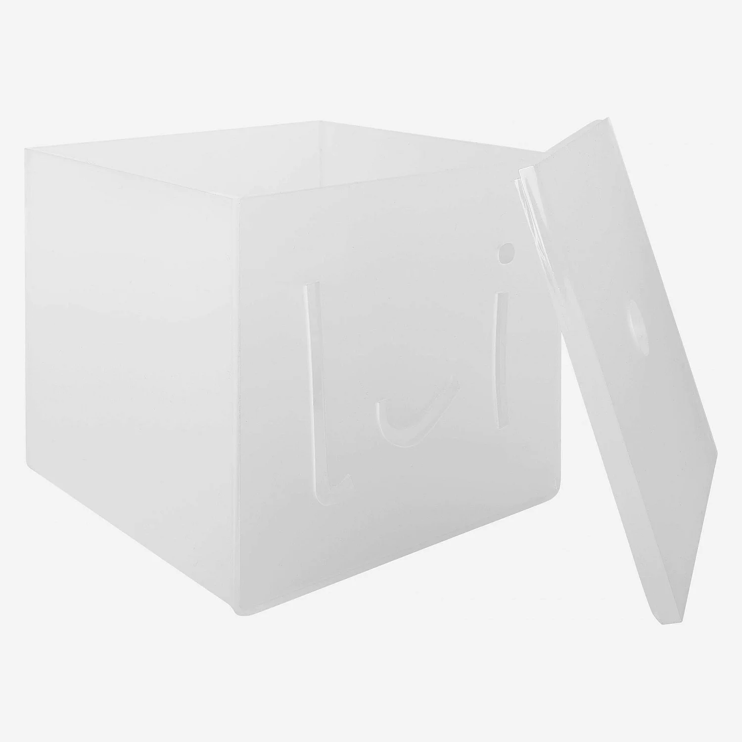 Boîte de rangement - Transparent - 14 x 14 x 12,5 cm (Lot de 4) - 5