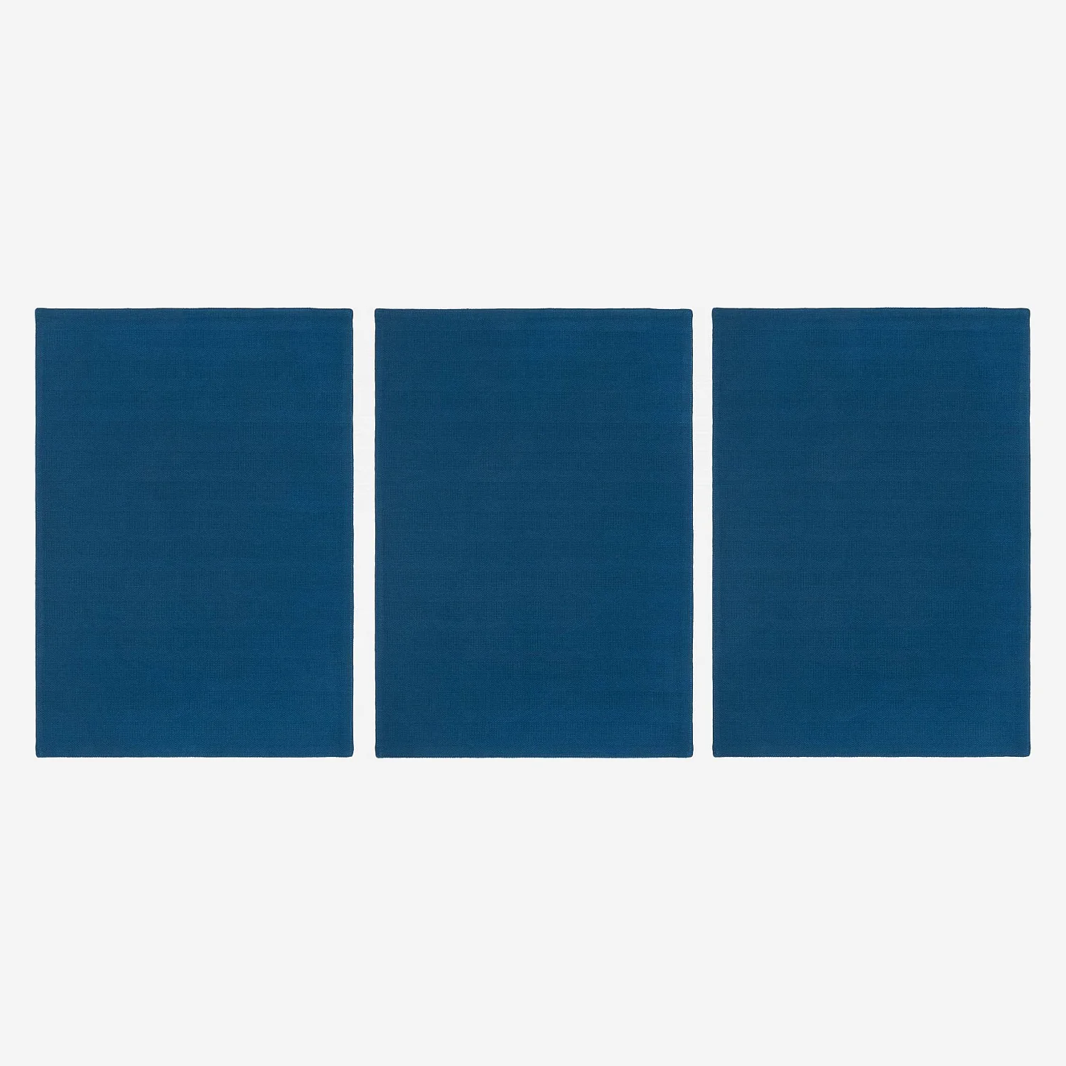 Lot de 3 torchons (50x70cm) en coton bleu cobalt (Lot de 4) - 1