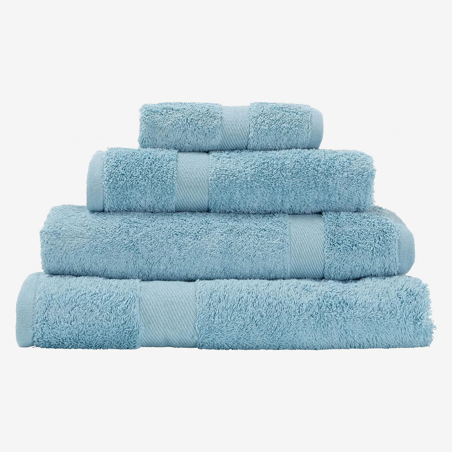 Toalla de baño de algodón - 30 x 50 cm - Azul (Lote de 6) - 5