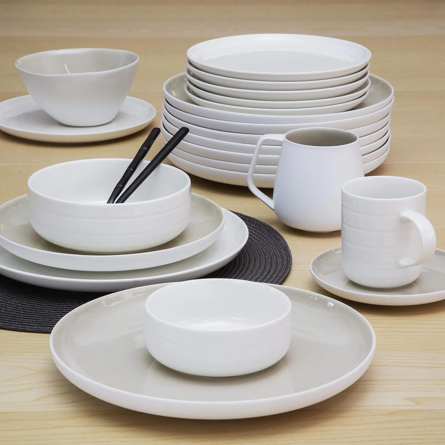 Assiette à dessert 22,5 cm en grès (Lot de 6) - 4