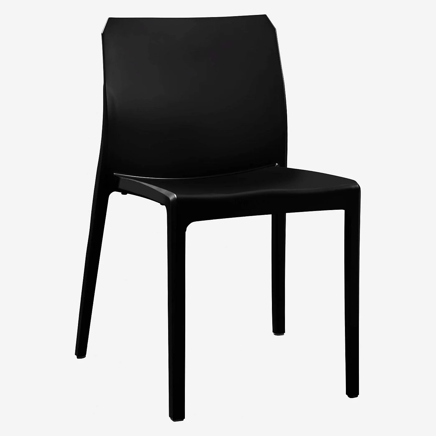 Chaise en polypropylène et fibre de verre - Noir (Lot de 4) - 2