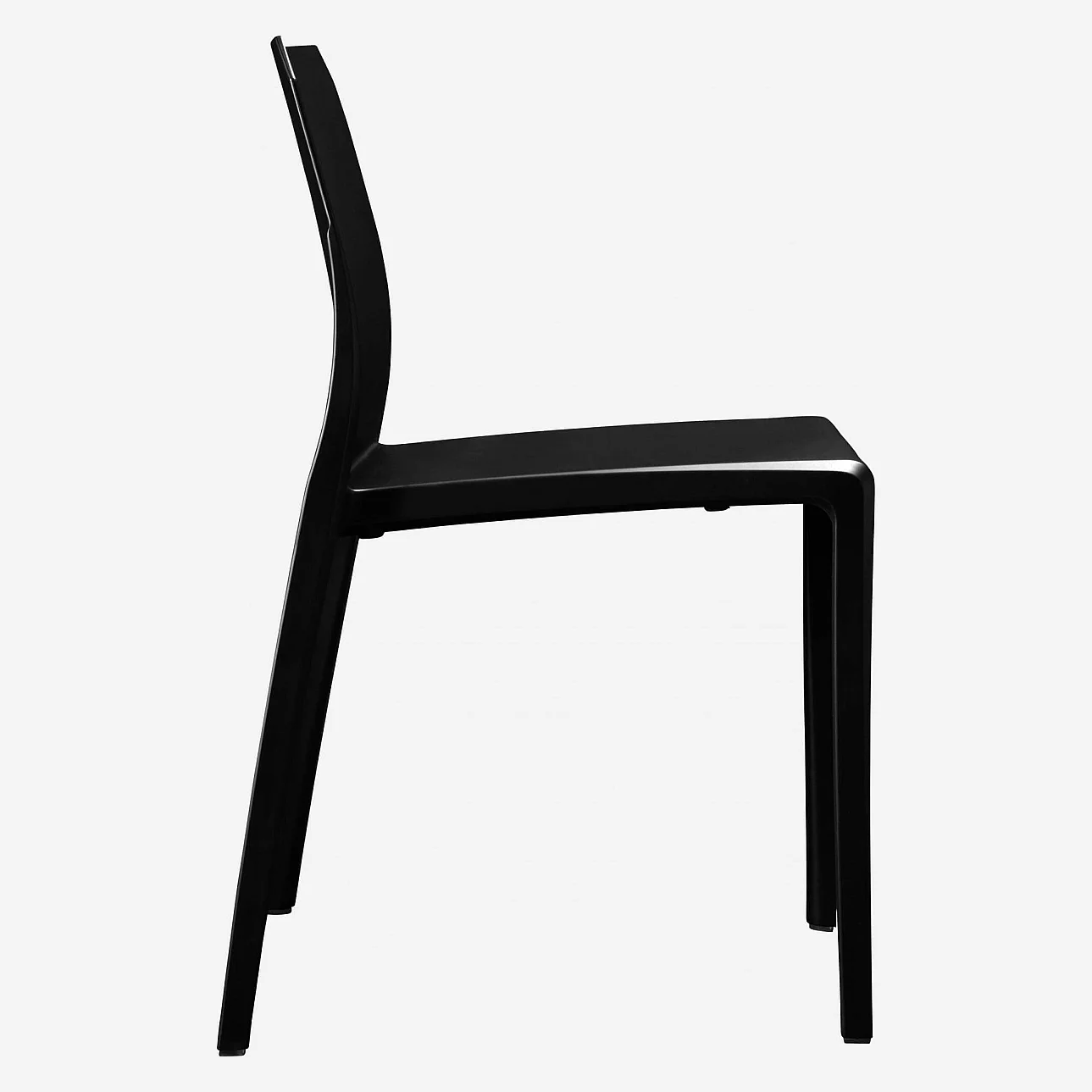 Chaise en polypropylène et fibre de verre - Noir (Lot de 4) - 5