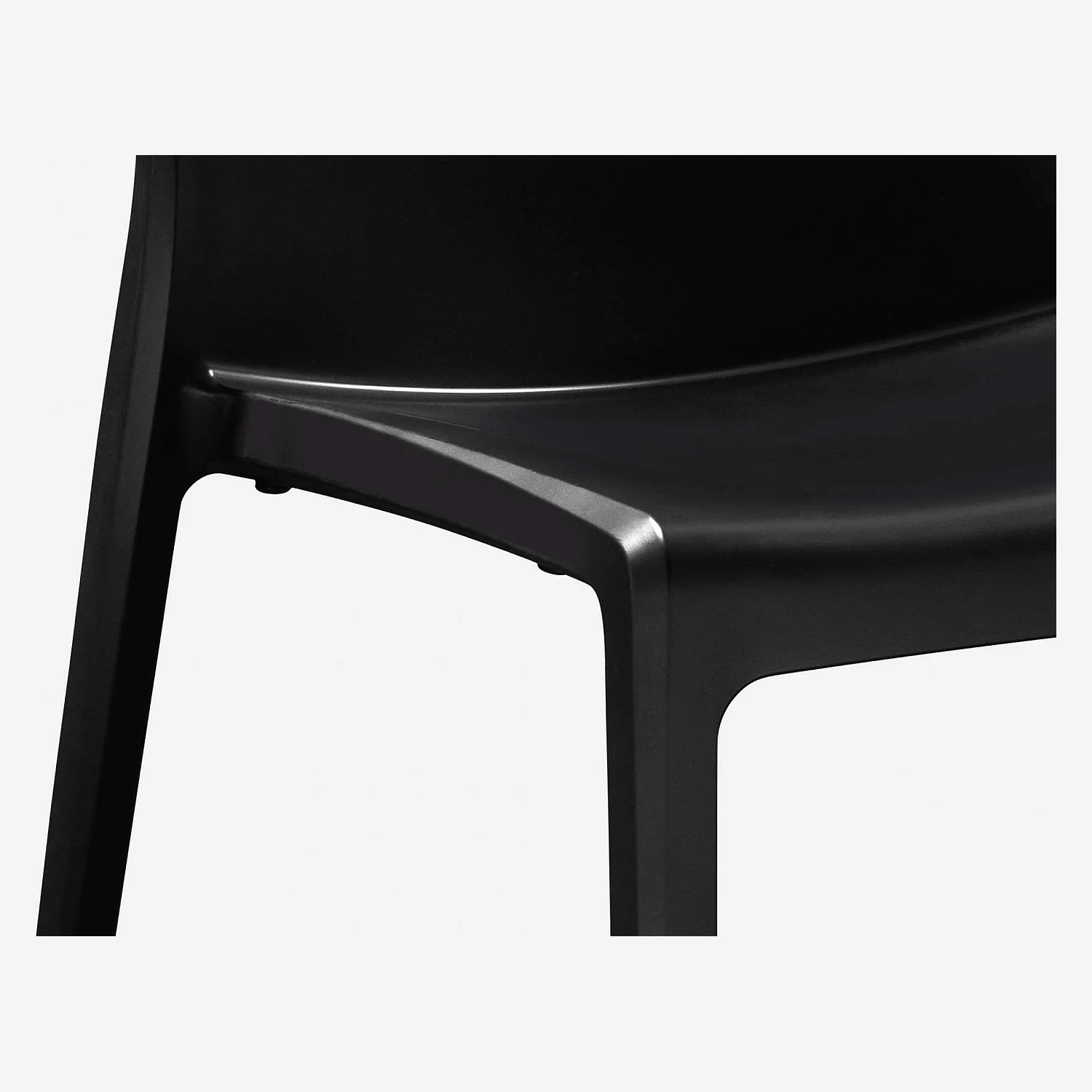 Chaise en polypropylène et fibre de verre - Noir (Lot de 4) - 3
