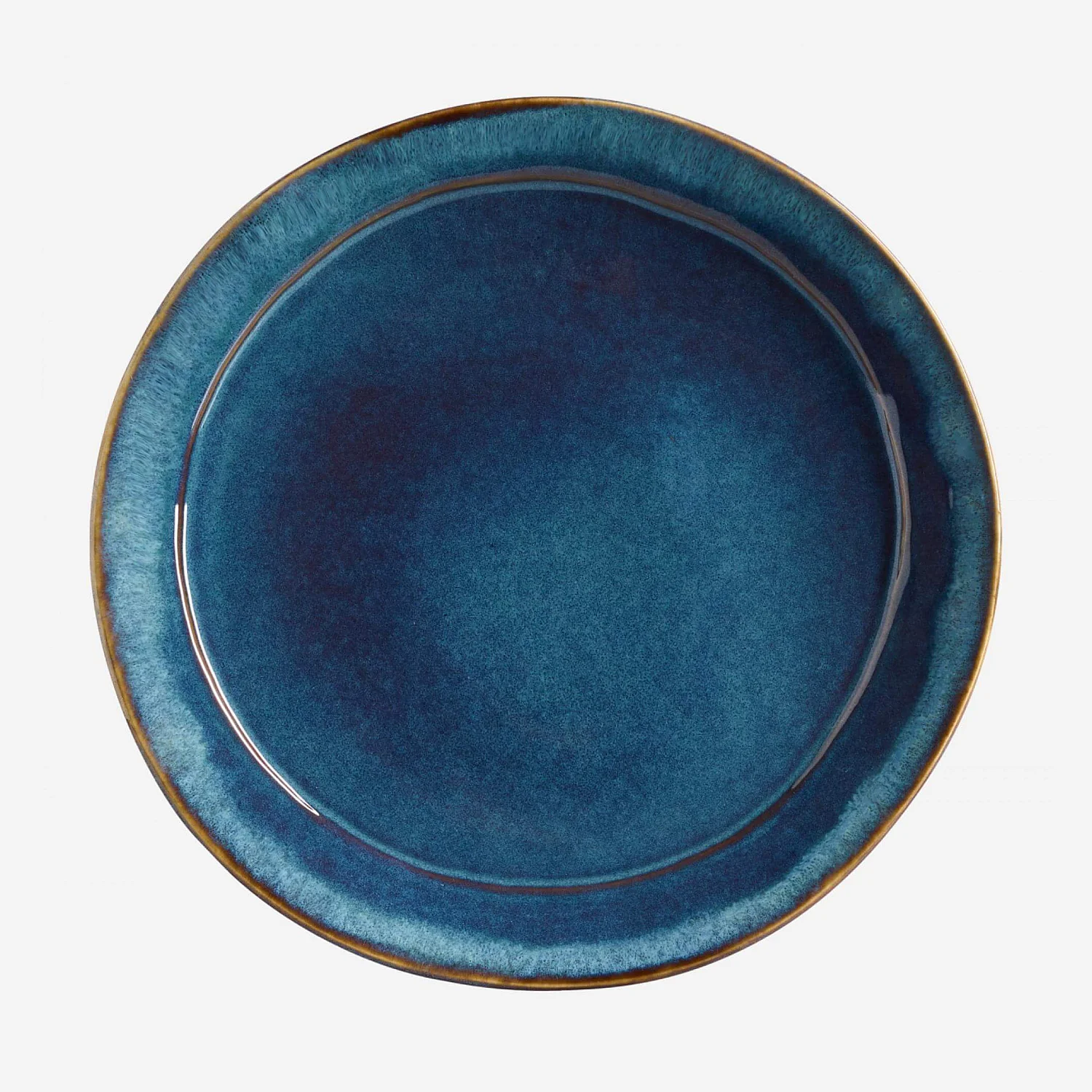 Assiette à dessert en grès - 22 cm - Bleu (Lot de 6) - 2