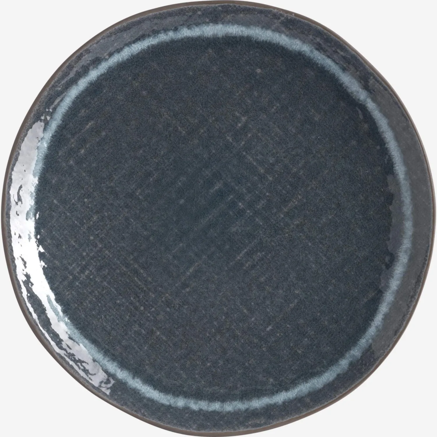 Assiette à dessert en porcelaine - 21,5 cm - Bleu (Lot de 6)