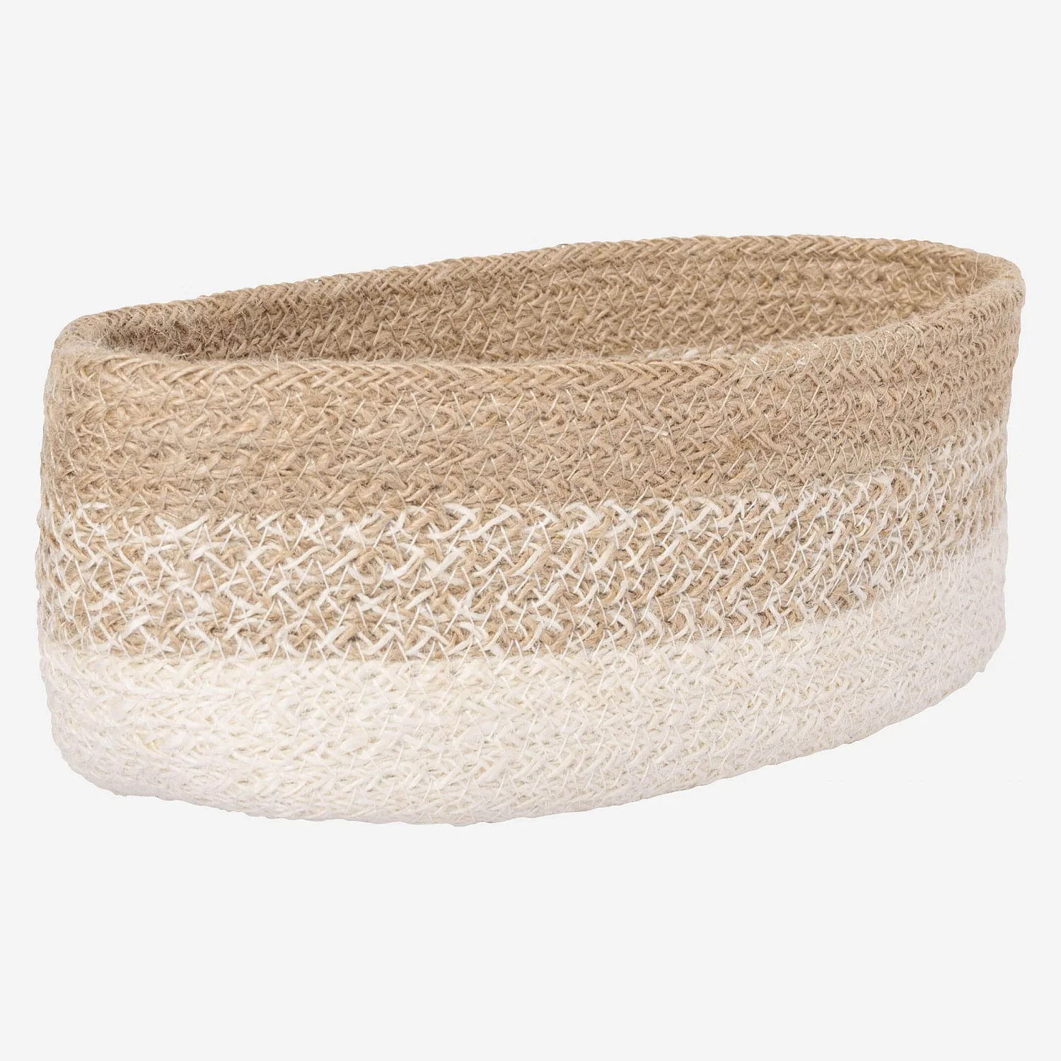 Corbeille à pain en jute tressé - 25 x 13 cm - Beige (Lot de 5) - 4