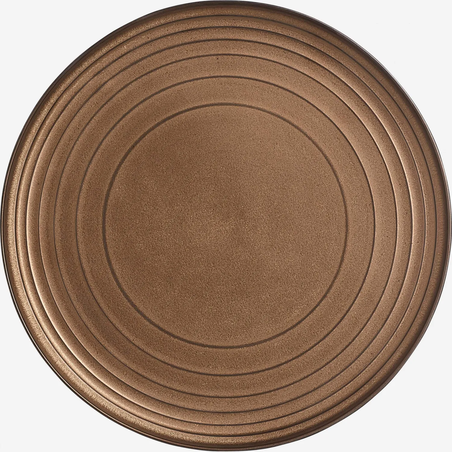 Flacher Teller aus Porzellan - 28cm - Gold (4-er-Set)