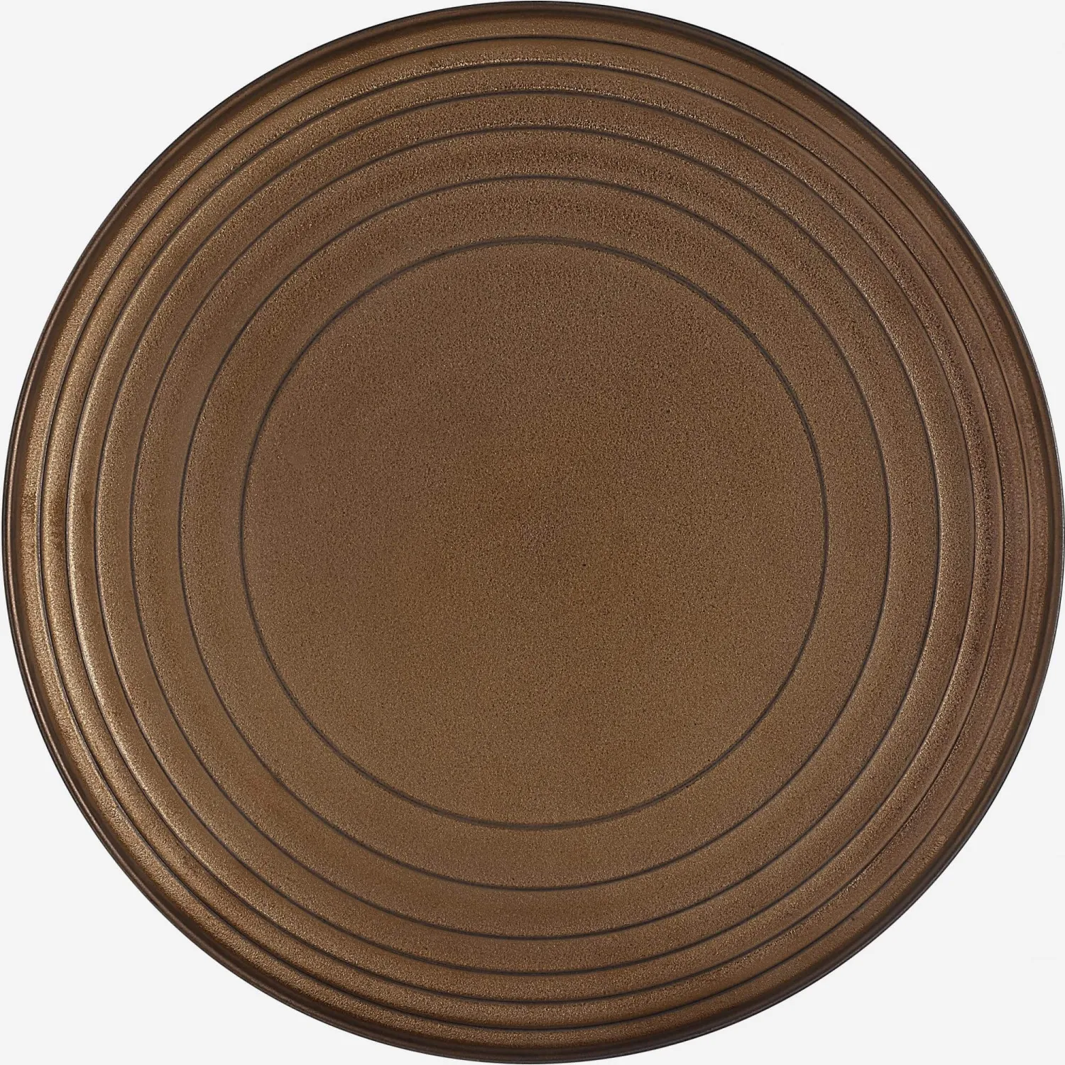 Assiette à dessert en porcelaine - 24 cm - Doré (Lot de 6)
