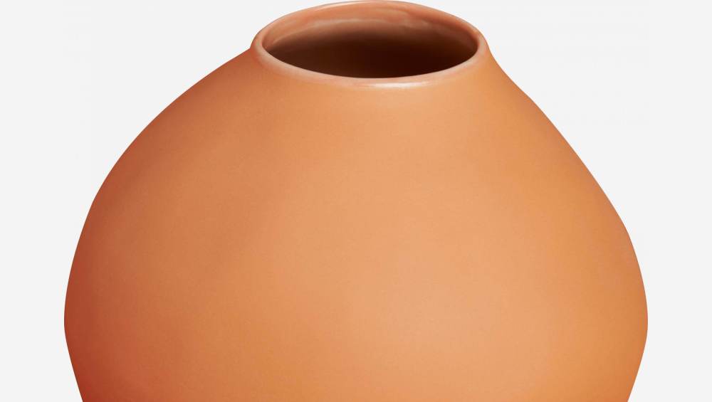 Vase made in sandstone 14 cm, orange