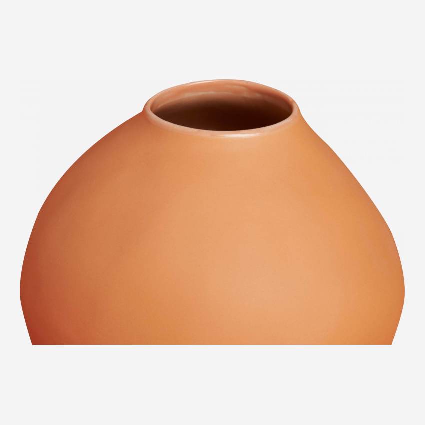 Vase made in sandstone 14 cm, orange