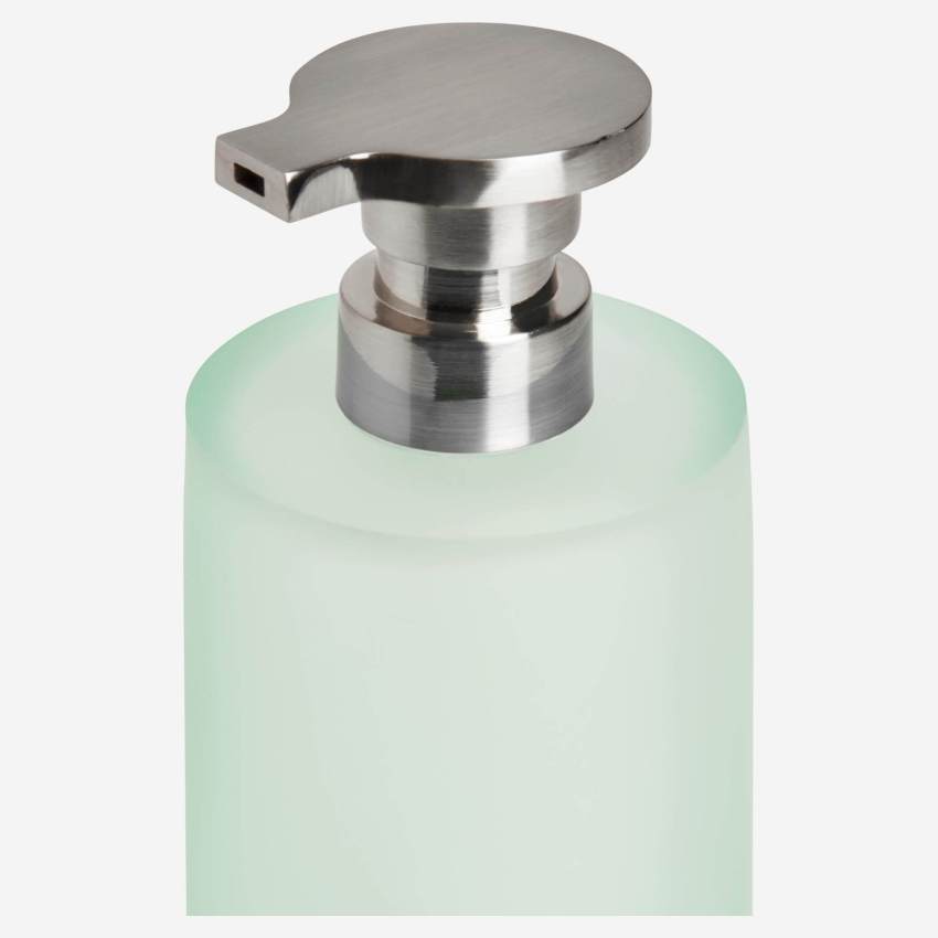 Soap dispenser made in polyresin , sea-green