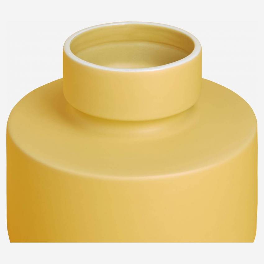 Vase en céramique jaune 14,5cm