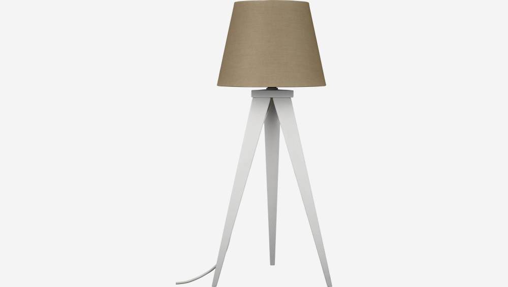 Lamp base made of metal, white