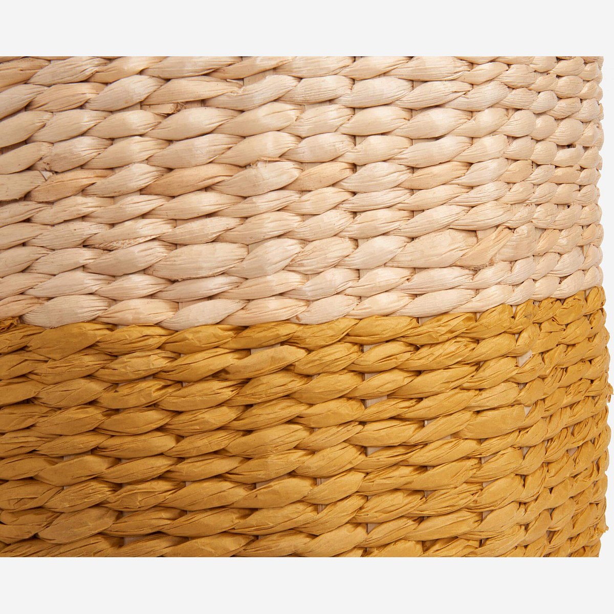 Milk - Cesta de almacenaje 44cm color natural y amarillo - Habitat