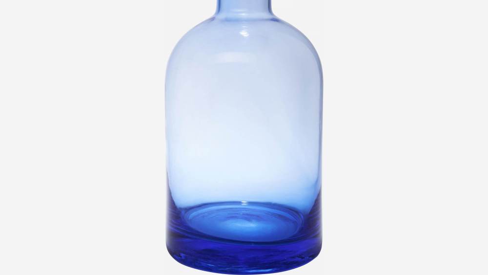 Vase made of glass 30 cm, blue
