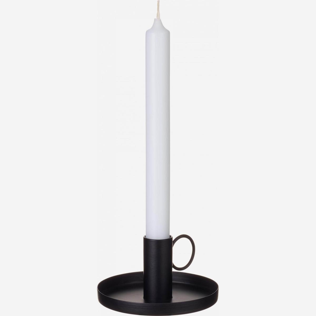 Elaine - Metal Candle Holder Black with Handle - Habitat