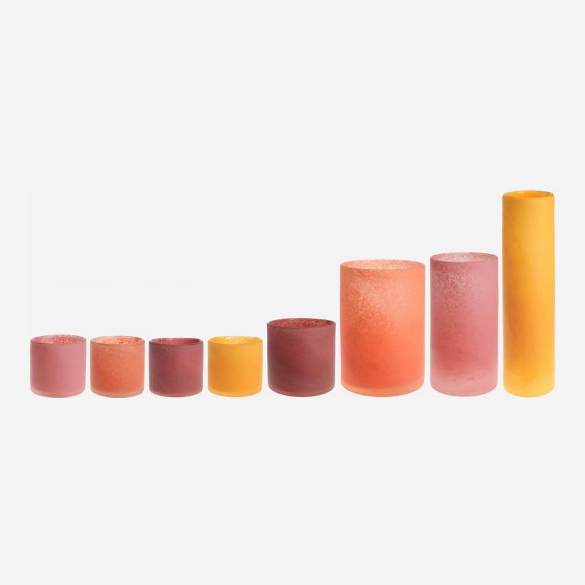 Vase en verre soufflé bouche - H25 cm - Orange