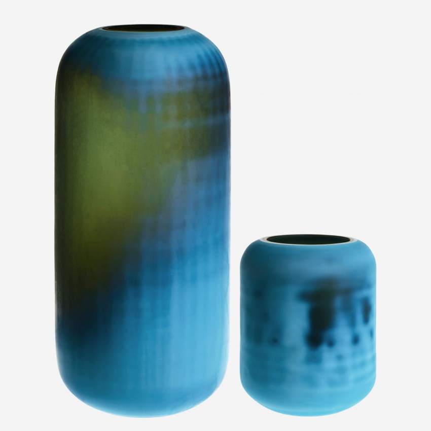 Vase en verre – Bleu – 42 cm