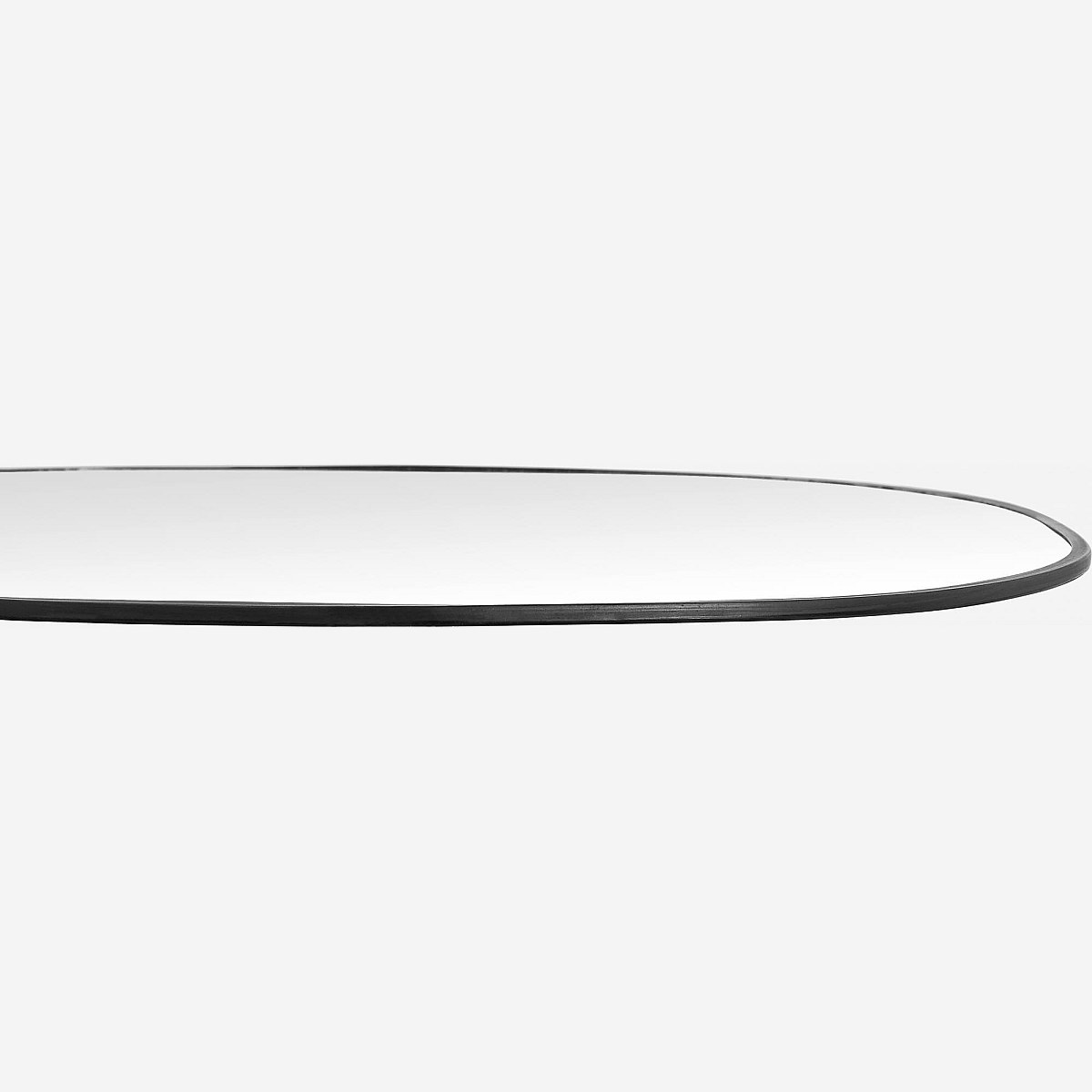 Panorama - Ovaler Spiegel aus Metall – Schwarz – 40 x 41 cm - Habitat