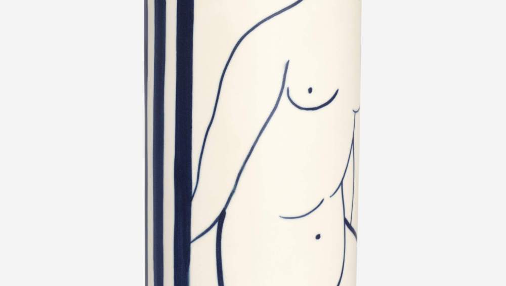 Vase en grès - Motif by Floriane Jacques - 27 cm